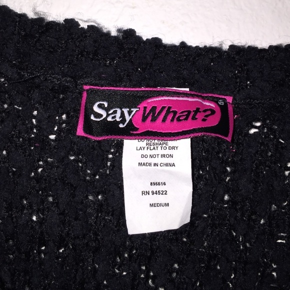 Black Boucle Sweater Goth Cross Industrial M - Picture 3 of 4